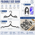24 Pcs Travel Hangers - Portable Folding Clothes Hangers Travel Accessories Foldable Clothes Drying Rack for Trave (Black)